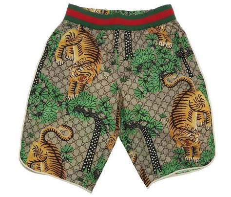 pantaloncini gucci tigre|gucci tiger clothing.